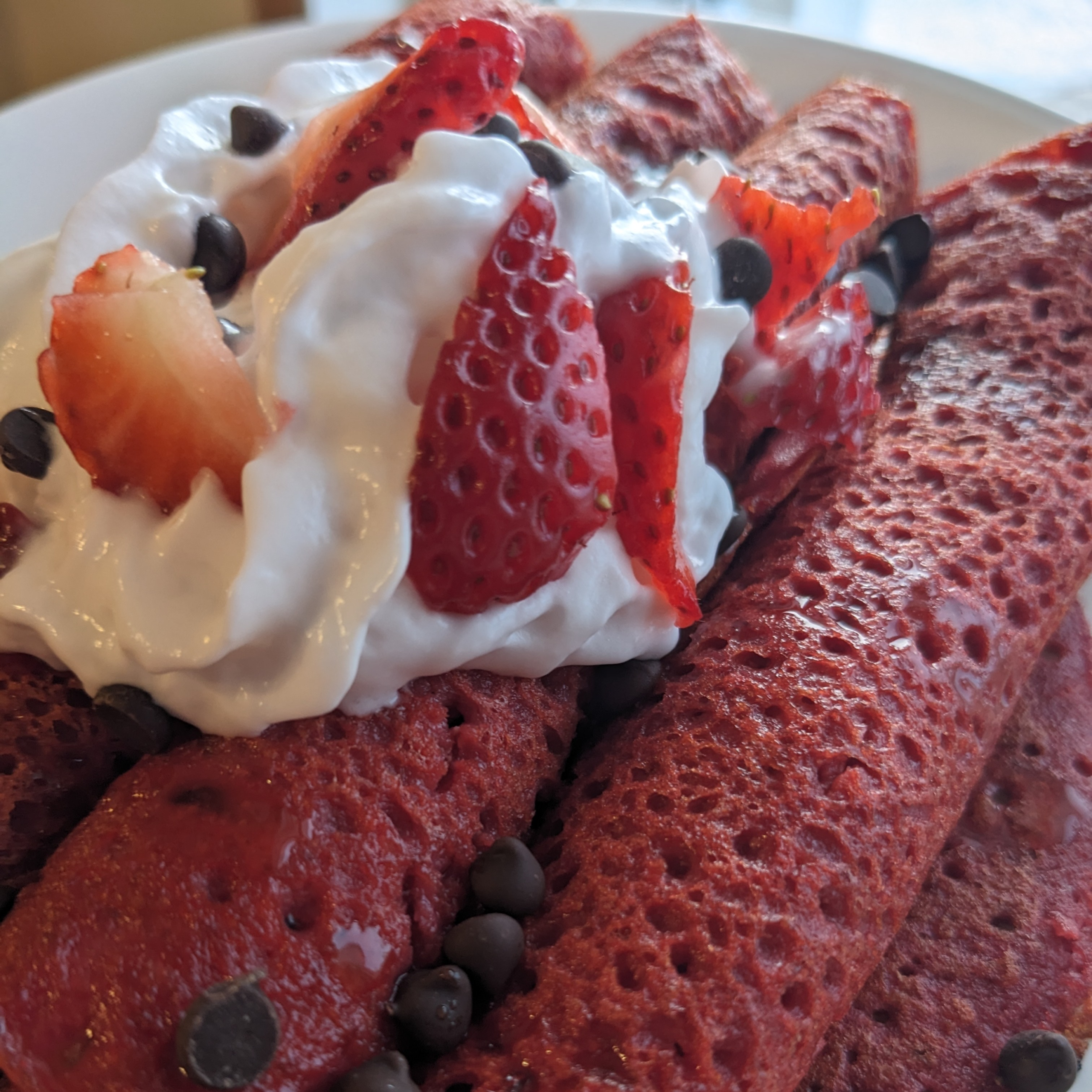 Valentine’s Day Pancakes (Gluten-free, Vegan)